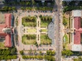 Aerial view of Tshwane city hall and Museum of Natural History iin the heart of Pretoria, South Africa