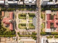 Aerial view of Tshwane city hall and Museum of Natural History iin the heart of Pretoria, South Africa