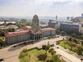 Aerial view of Tshwane city hall in the heart of Pretoria, South Africa Royalty Free Stock Photo