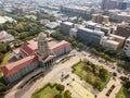 Aerial view of Tshwane city hall in the heart of Pretoria, South Africa