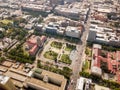 Aerial view of Tshwane city hall and Museum of Natural History iin the heart of Pretoria, South Africa