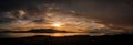 Dramatic Sunset Over Orcas Island, Washington. Royalty Free Stock Photo