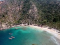 Aerial view of tuja beach in venezuela