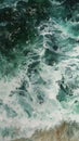 Aerial view of turbulent sea waves