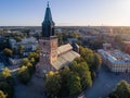 Aerial image of Turku Cathedral Royalty Free Stock Photo