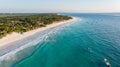 Aerial view of turquoise water Tulum beach Mexico North America Royalty Free Stock Photo