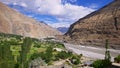 Aerial view of Turtuk village, Diskit, Jammu and Kashmir, India