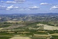 Aerial view of Tuscany - Landscape panorama at sunny day Royalty Free Stock Photo