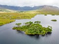 Aerial view of the Twelve Pines at Derryclare Lough