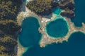 Aerial view of the Twin Lagoon in coron island, Palawan, Philippines Royalty Free Stock Photo