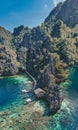 Aerial view of the Twin Lagoon in coron island, Palawan, Philippines Royalty Free Stock Photo