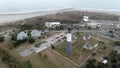 Aerial view of Tybee Island, Georgia and the lighthouse and beach Royalty Free Stock Photo