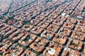 Aerial view of typical buildings at Eixample district. Barcelo