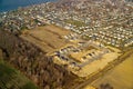 Aerial view of typical residential neighbourhood