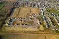 Aerial view of typical residential neighbourhood