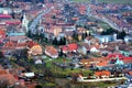 Aerial view. Typical urban landscape in the city Rupea-Reps Royalty Free Stock Photo