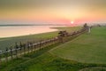 Aerial view of U-Bein bridge Royalty Free Stock Photo