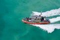 Aerial View of U.S. Coast Guard Vessel Near Key West Royalty Free Stock Photo