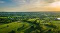 Aerial view of the Ukrainian countryside landscape.