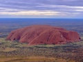 Aerial view of Uluru also called Ayers Rock Royalty Free Stock Photo