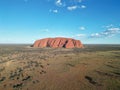 Aerial view of Uluru or Ayers Rock. Australia. Royalty Free Stock Photo