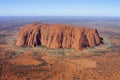 Aerial View of Uluru (Ayers Rock) Royalty Free Stock Photo