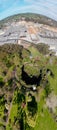 Aerial view of Umpherston Sinkhole in Mt Gambier, Australia