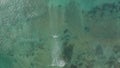 Aerial view of the underwater reefs near Grand Turk in Caribbean