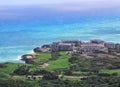 Unfinished hotel on the Atlantic coast. Dominican Republic Royalty Free Stock Photo