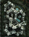 Aerial view of a unique architectural residence, the Interlace Condominium. Royalty Free Stock Photo