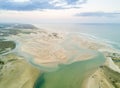 Aerial view of unique Ria Formosa in Fuseta, Algarve, Portugal Royalty Free Stock Photo