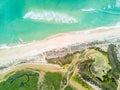 Aerial view of unique Ria Formosa in Fuseta, Algarve, Portugal