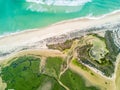 Aerial view of unique Ria Formosa in Fuseta, Algarve, Portugal Royalty Free Stock Photo