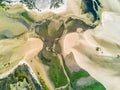 Aerial view of unique Ria Formosa in Fuseta, Algarve, Portugal Royalty Free Stock Photo