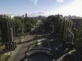 Aerial View of Universitas Gadjah Mada in Yogyakarta, Indonesia. Yogyakarta, Indonesia - September, 2021 Royalty Free Stock Photo