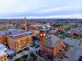 Aerial view of University of Wisconsin stout college campus Royalty Free Stock Photo