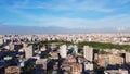 Aerial view of Unorganized and overpopulated capital city buildings of Dhaka, Bangladesh