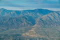 Aerial view of Upland, Rancho Cucamonga, view from window seat i