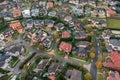 Aerial view of upmarket houses built around 1990-2000s, Sydney, Australia Royalty Free Stock Photo