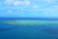 Aerial view of Upolu coral reef at the Great Barrier Reef Queen Royalty Free Stock Photo