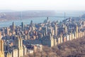 Aerial view of Upper West Side and George Washington Bridge
