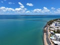 Aerial view of Urangan Pier at Hervey Bay, Queensland, Australia Royalty Free Stock Photo