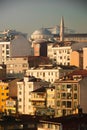 Aerial view of an urban area with buildings in Istanbul, Turkey Royalty Free Stock Photo