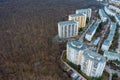 Aerial view of urban environment, city taking place of nature