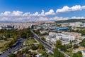 Aerial view of the urban park in central of Thessaloniki city, G Royalty Free Stock Photo