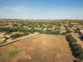 Aerial school district near residential houses in Irving, Texas, USA Royalty Free Stock Photo