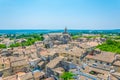 Aerial view of Uzes, France