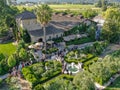 Aerial view of V. Sattui Winery and retail store, St. Helena, Napa Valley, California, USA Royalty Free Stock Photo