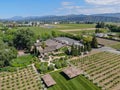 Aerial view of V. Sattui Winery and retail store, St. Helena, Napa Valley, California, USA Royalty Free Stock Photo