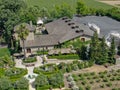 Aerial view of V. Sattui Winery and retail store, St. Helena, Napa Valley, California, USA Royalty Free Stock Photo